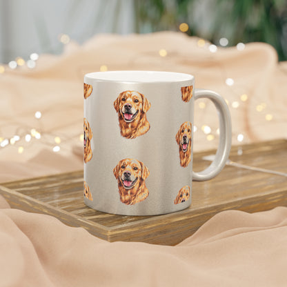 Golden Head Metallic Coffee Mug