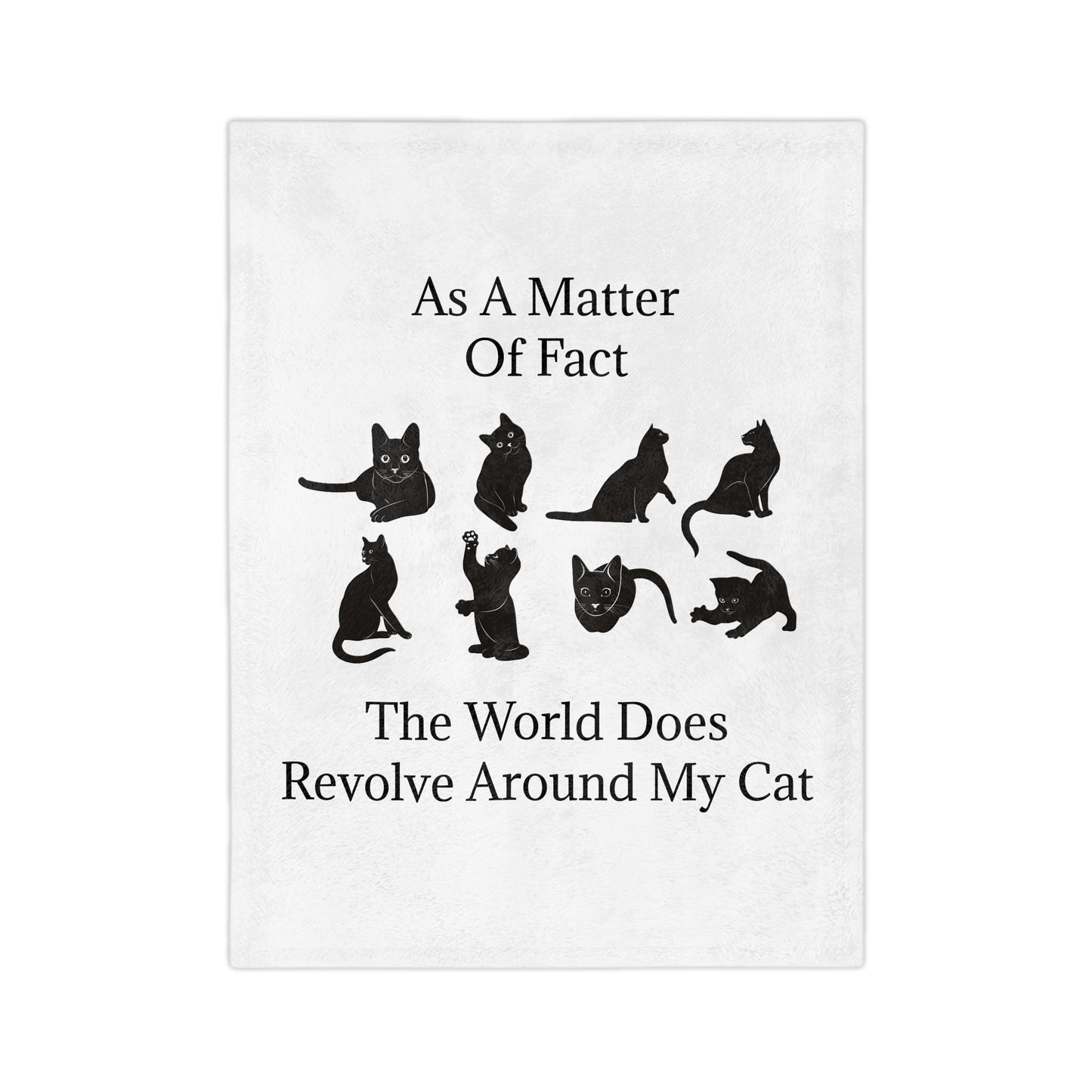 Matter Of Fact Cat Velveteen Microfiber Blanket