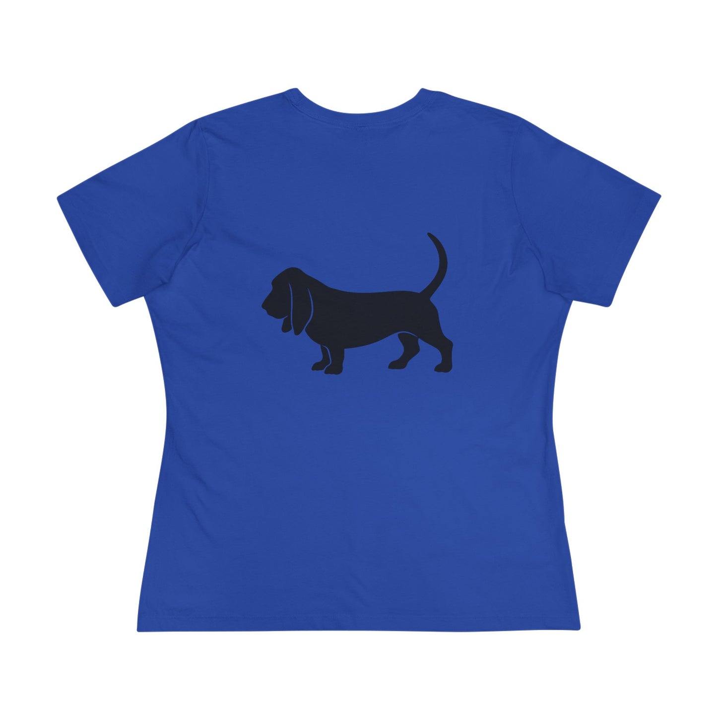 Basset Hound Silhouette Women's Short Sleeve Crewneck Tee