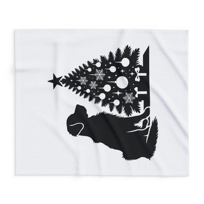 Golden Christmas Tree Arctic Fleece Blanket