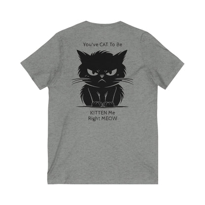 Kitten Me Unisex Short Sleeve V-Neck Tee