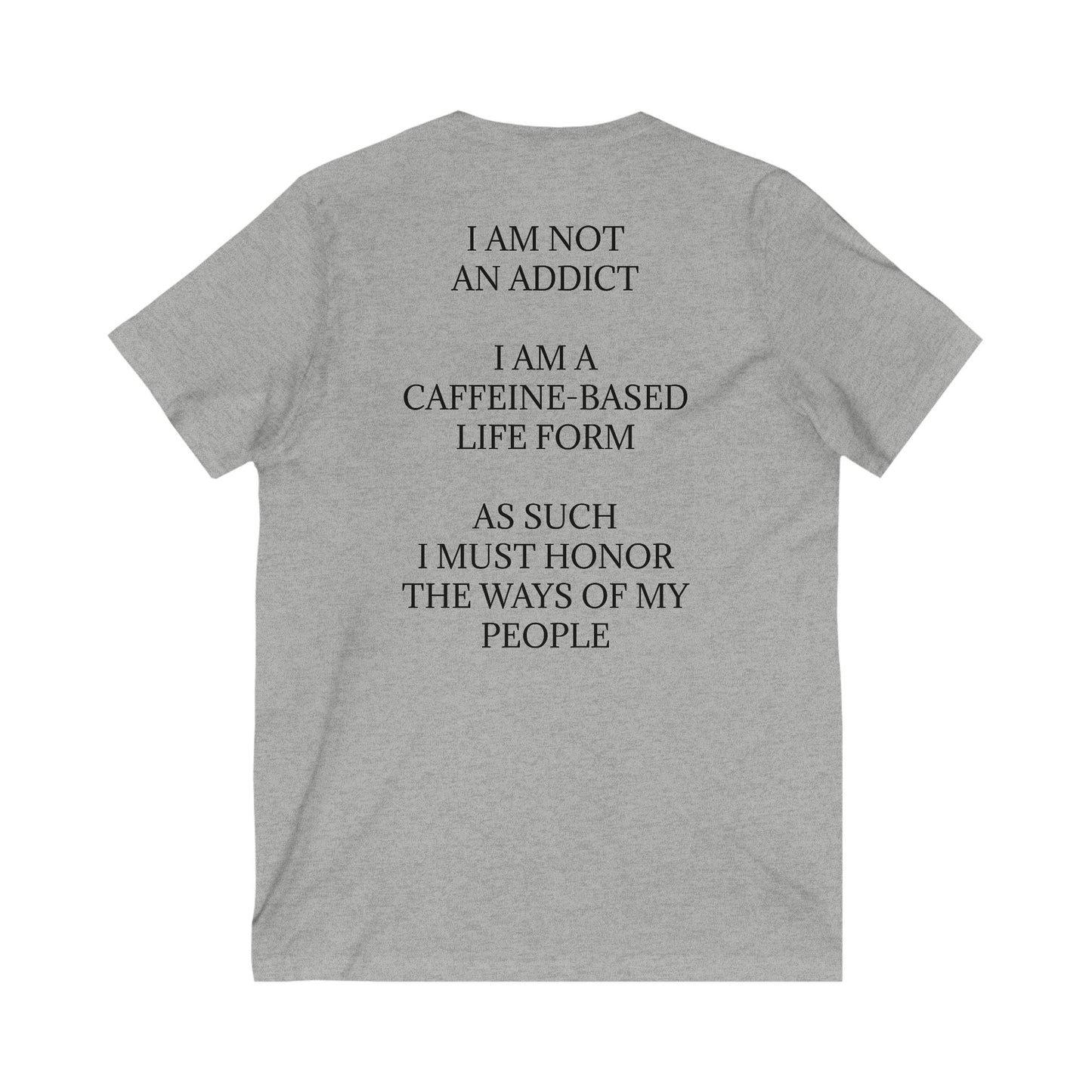 Not An Addict Unisex Short Sleeve V-Neck Tee