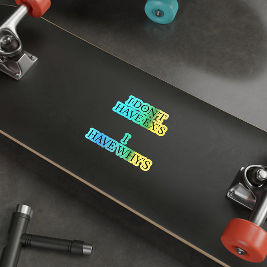 X's And Y's Holographic Sticker