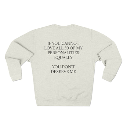 50 Personalities Unisex Crewneck Sweatshirt
