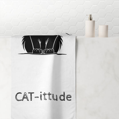 CAT-ittude Mink-Cotton  Beach Towel