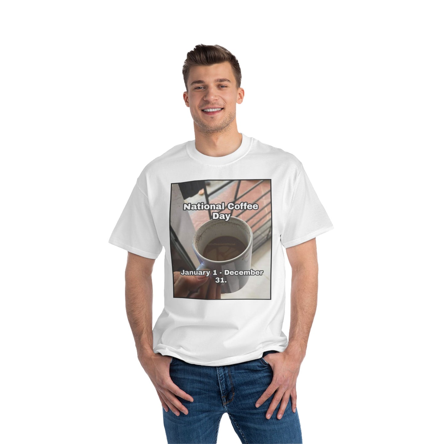 National Coffee Day Men's Short-Sleeve Crewneck Tee