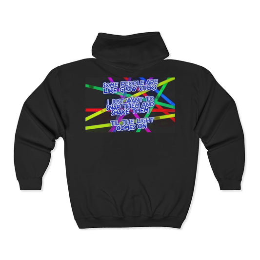 Glow Sticks Unisex Full Zip Hoodie