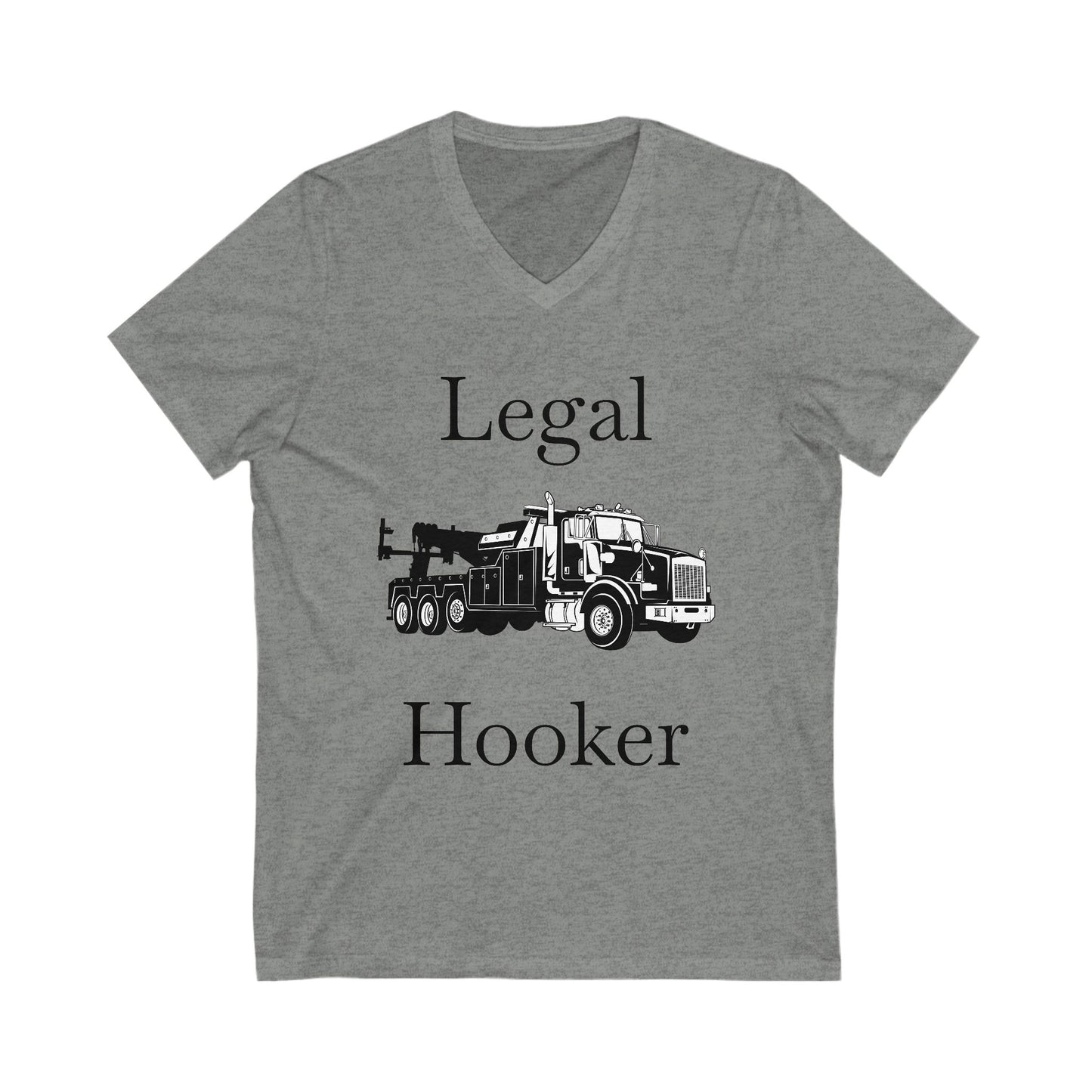 Legal H**ker Heavy Tow Truck Unisex Short Sleeve V-Neck Tee