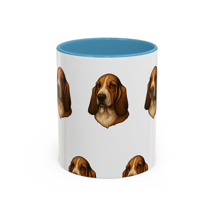 Basset Hound Head 2-Tone Coffee Mug