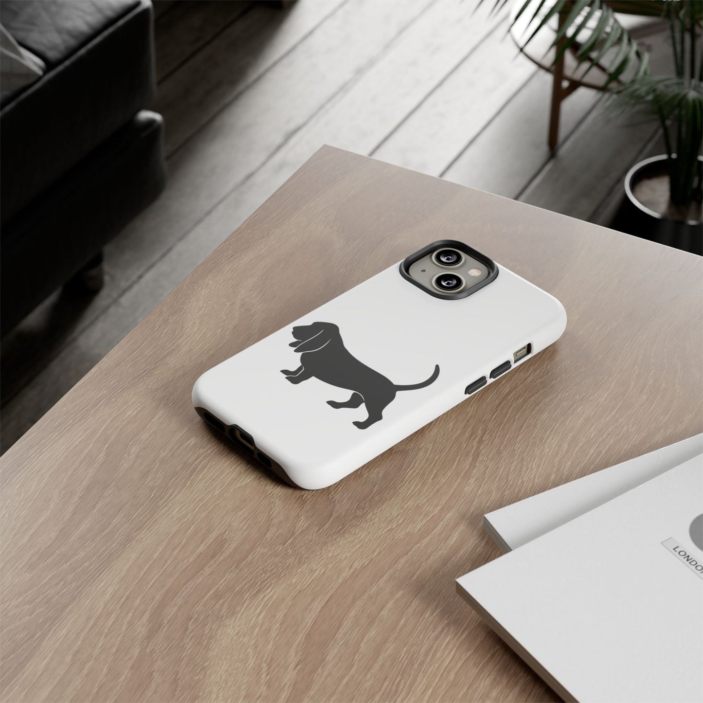Basset Hound Silhouette iPhone Case