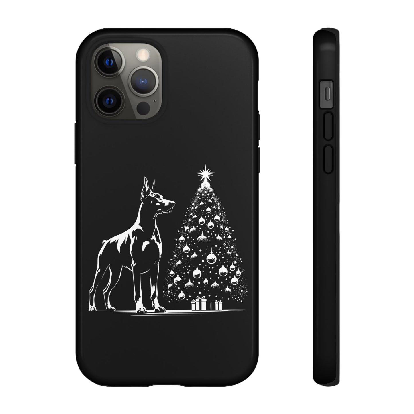 Doberman Christmas Tree iPhone Case