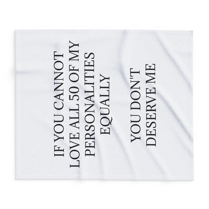 50 Personalities Arctic Fleece Blanket