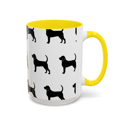 Bloodhound Silhouette 2-Tone Coffee Mug