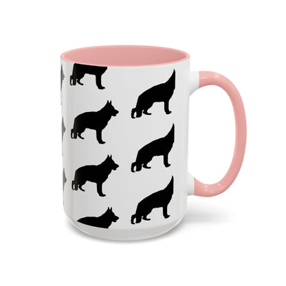 German Shepherd Silhouette 2-Tone Coffee Mug