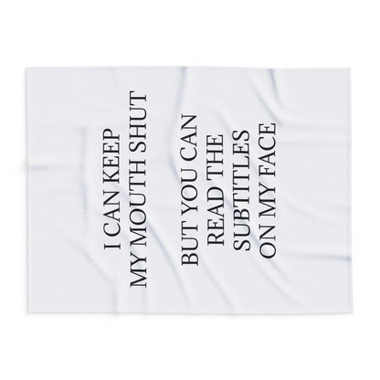 Subtitles Arctic Fleece Blanket