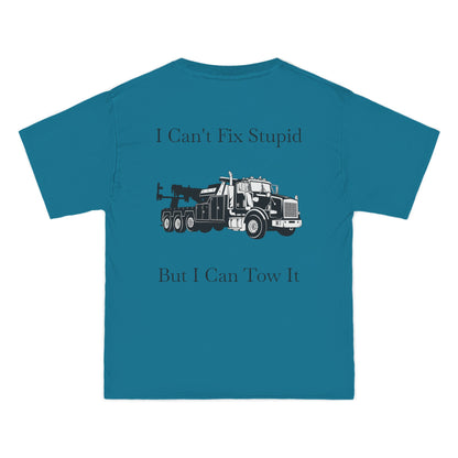 I Can't Fix Stupid Heavy Tow Truck Men's Short-Sleeve Crewneck Tee