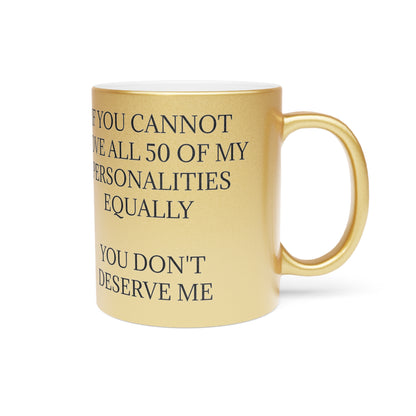 50 Personalities Metallic Coffee Mug