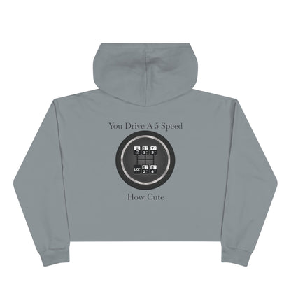5 Speed How Cute Women's Crop Hoodie