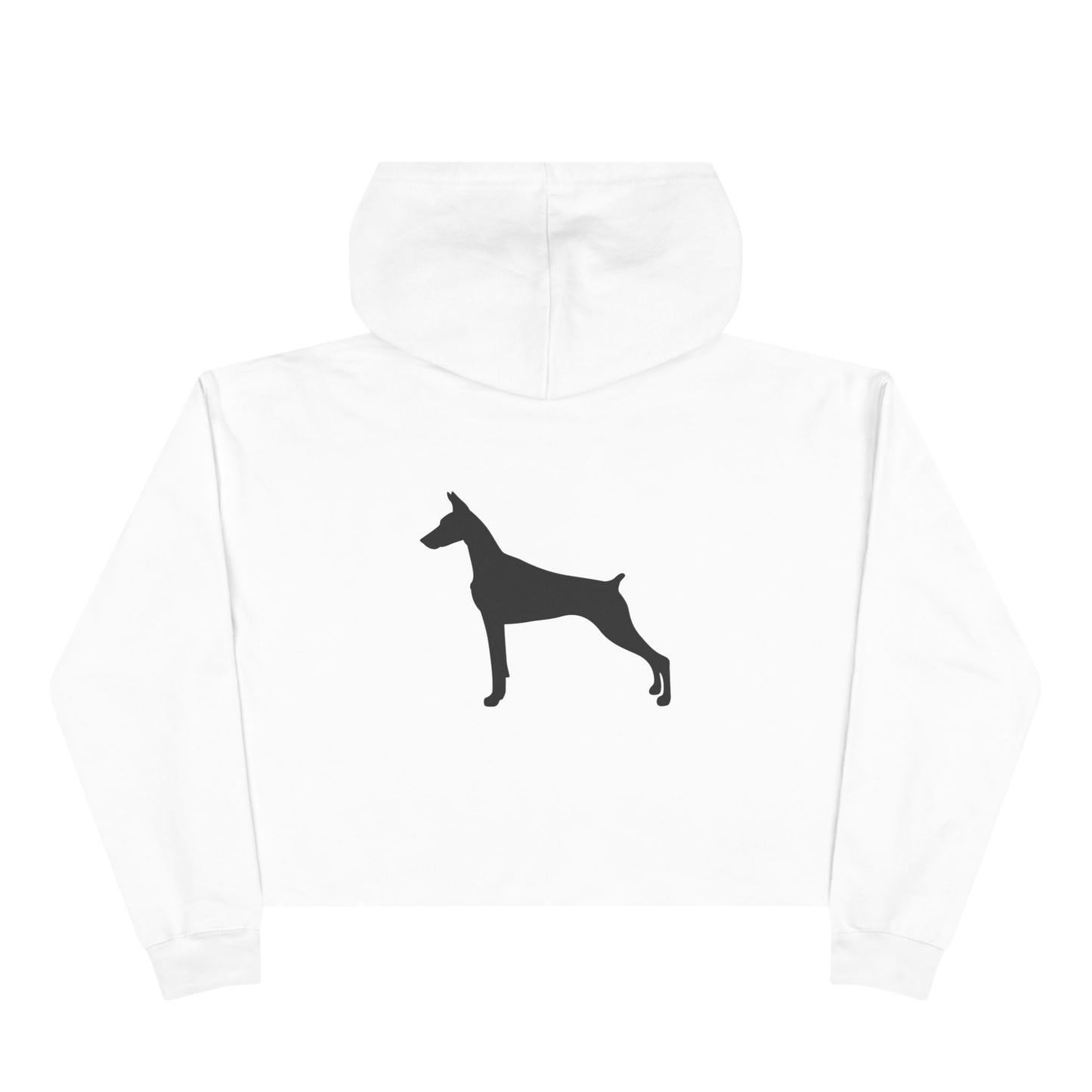 Doberman Silhouette Women's Crop Hoodie