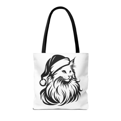 Santa Paws Cat Tote Bag