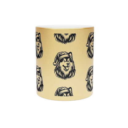 Santa Paws Malamute Metallic Coffee Mug