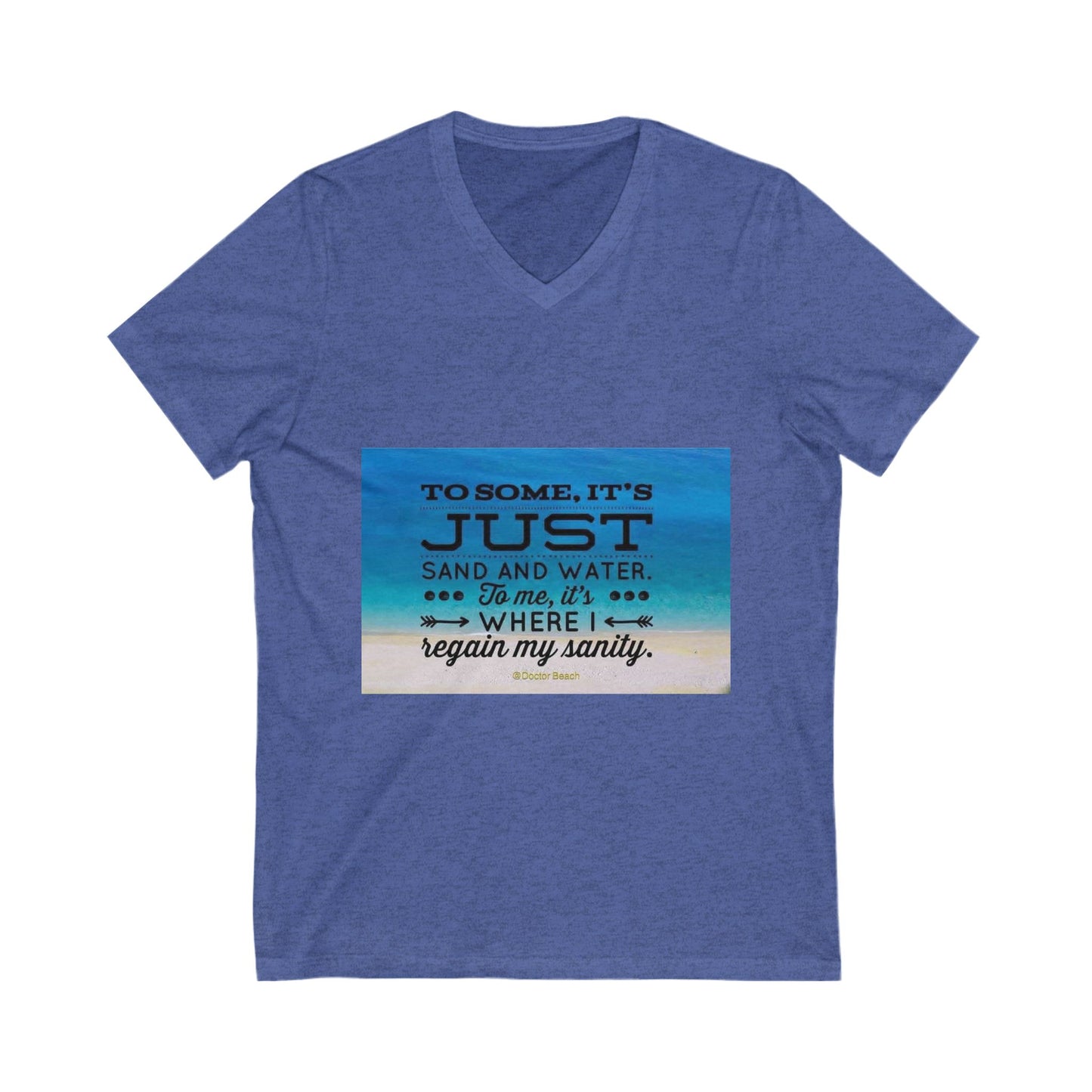 Dr. Beach Unisex Short Sleeve V-Neck Tee