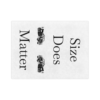 Size Does Matter Velveteen Microfiber Blanket