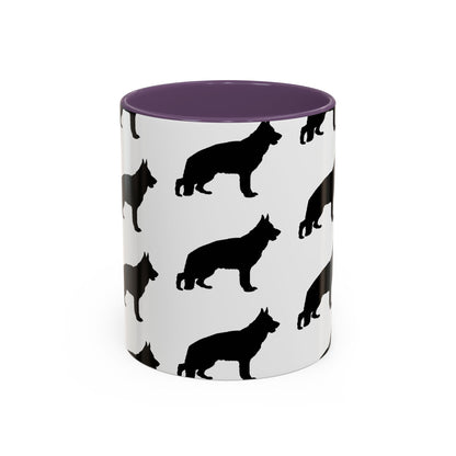 German Shepherd Silhouette 2-Tone Coffee Mug