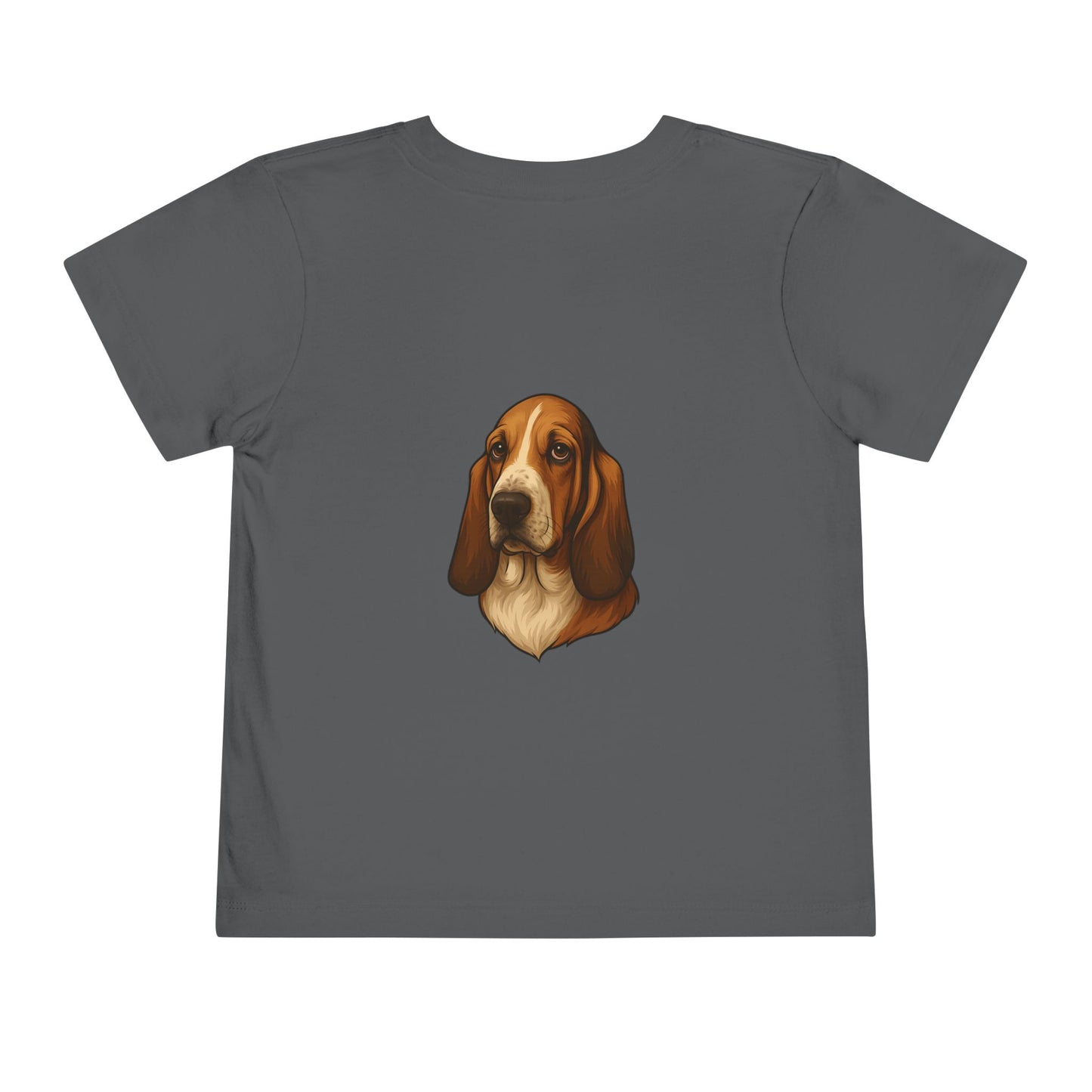 Basset Hound Head Toddler Unisex Short Sleeve Crewneck Tee