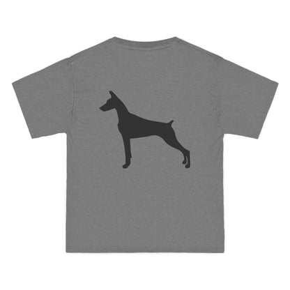 Doberman Silhouette Men's Short-Sleeve Crewneck Tee