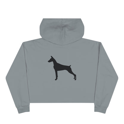 Doberman Silhouette Women's Crop Hoodie