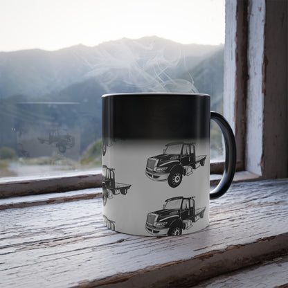 Flatbed Tow Truck Color Changing Mug