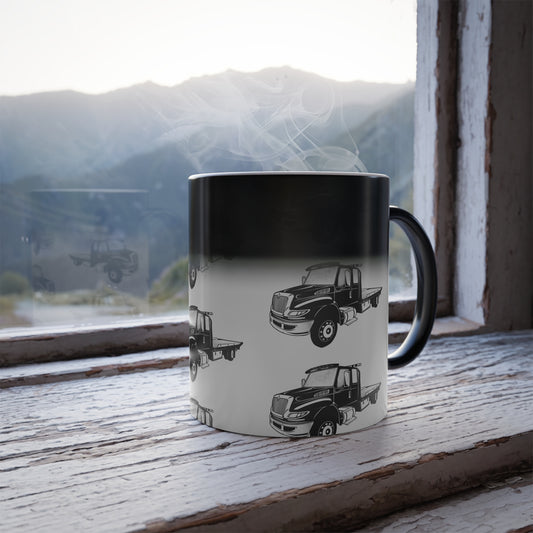 Flatbed Tow Truck Color Changing Mug