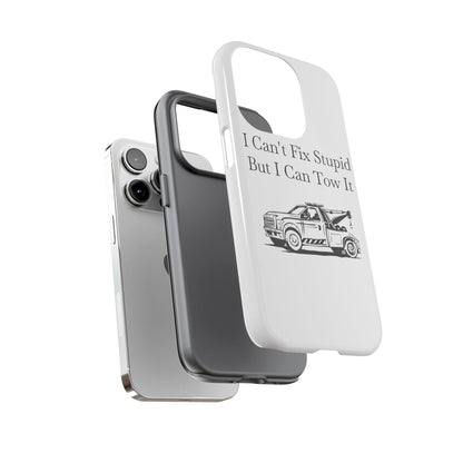 I Can't Fix Stupid Wheel Lift Tow Truck iPhone Case