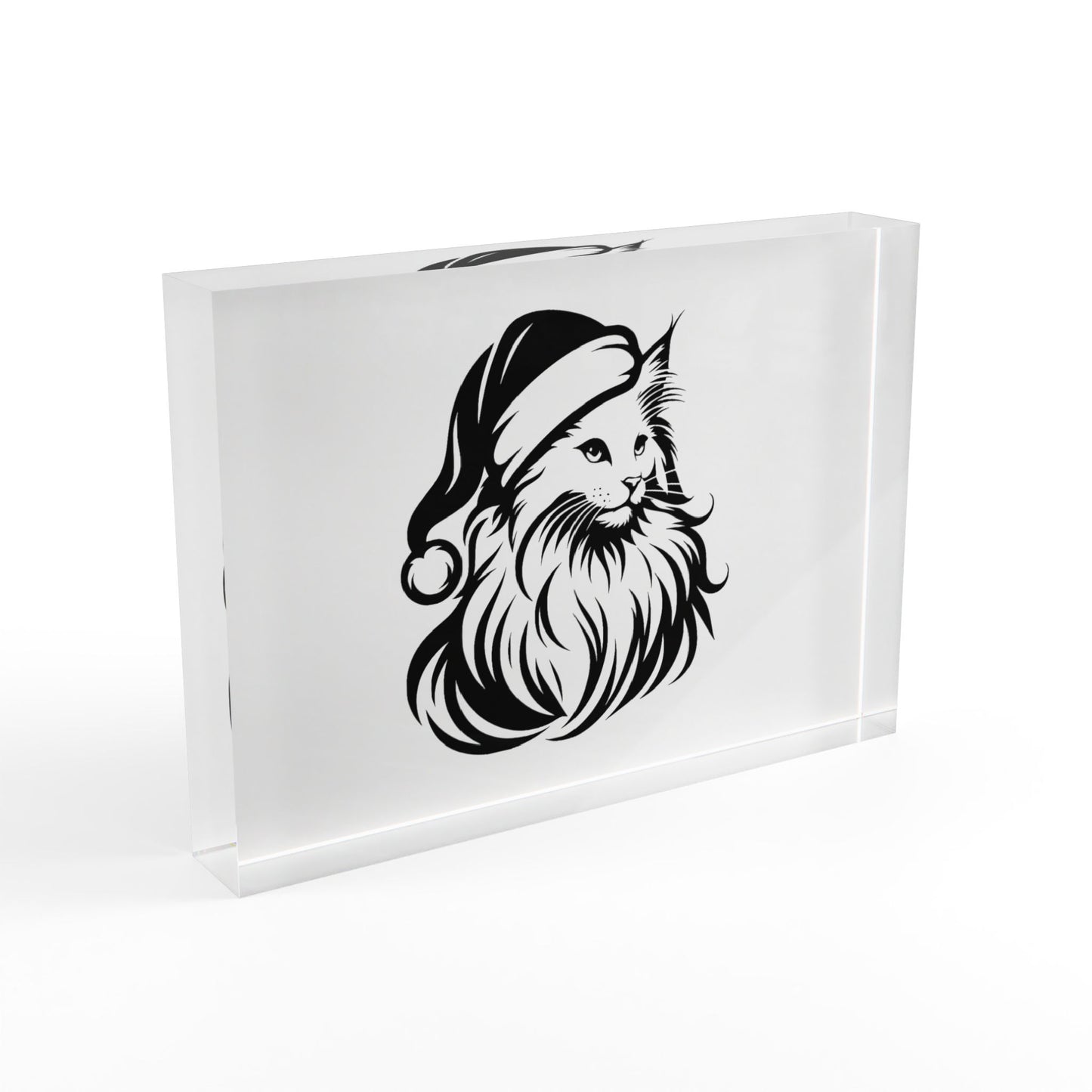 Santa Paws Cat Acrylic Photo Block