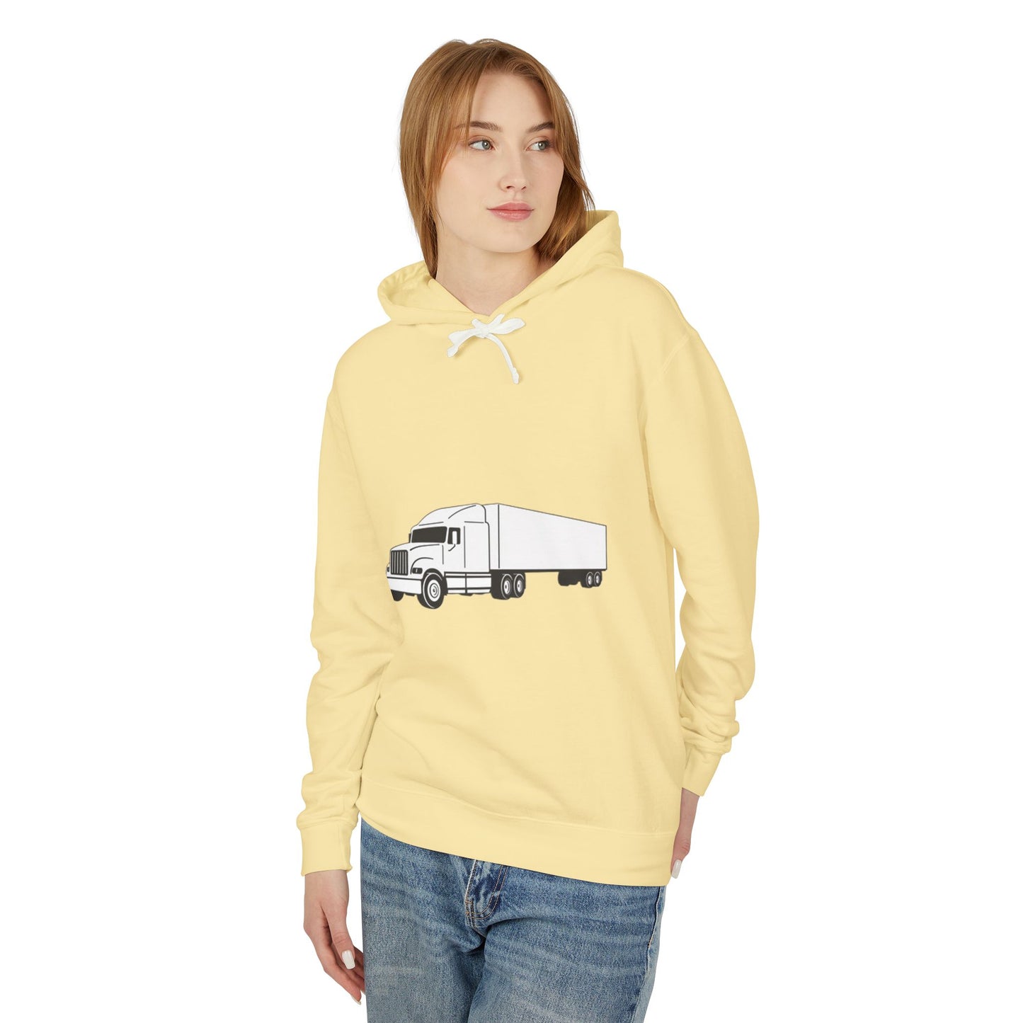 Semi Truck Unisex Lightweight Hoodie