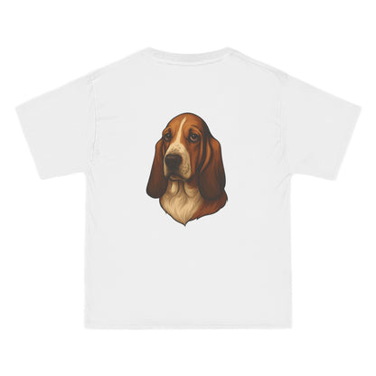 Basset Hound Head Men's Short-Sleeve Crewneck Tee