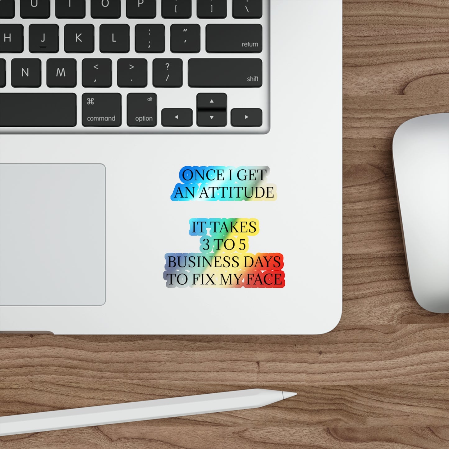 Fix My Face Holographic Sticker