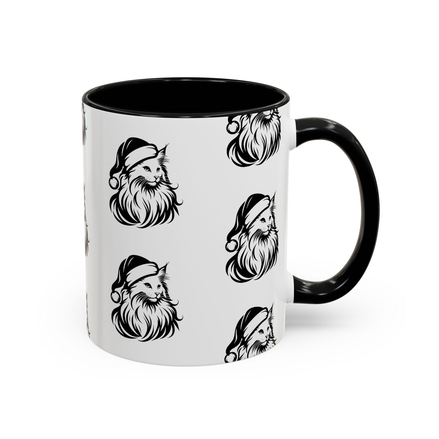 Santa Paws Cat 2-Tone Coffee Mug