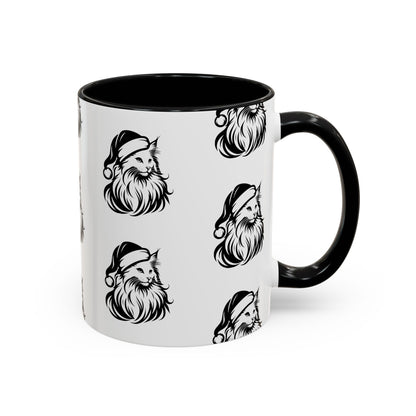Santa Paws Cat 2-Tone Coffee Mug