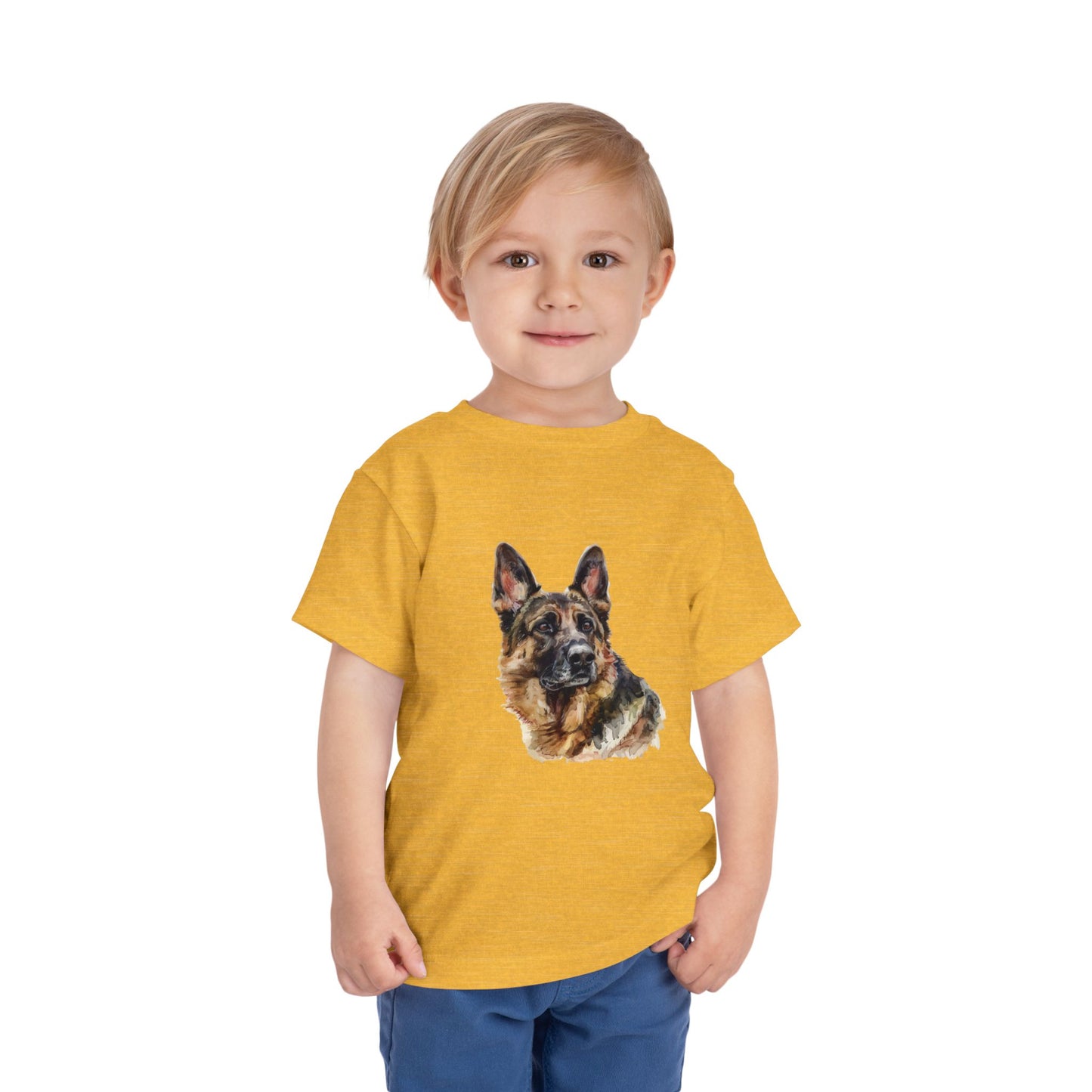German Shepherd Head Toddler Unisex Short Sleeve Crewneck Tee