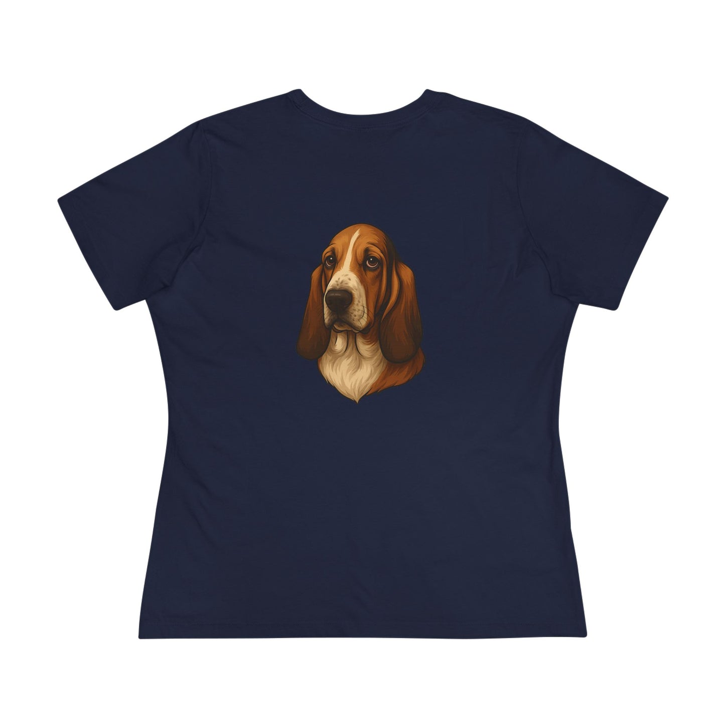 Basset Hound Head Women's Short Sleeve Crewneck Tee