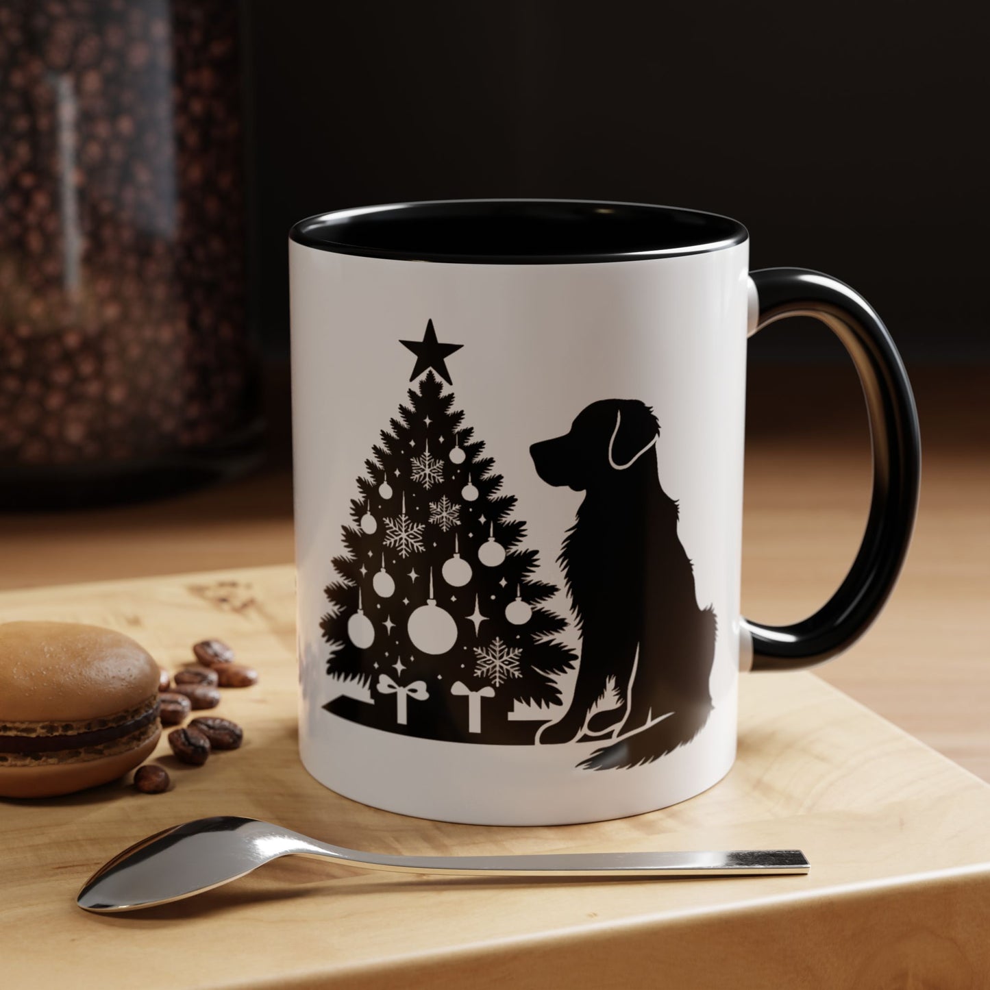Golden Christmas Tree 2-Tone Coffee Mug