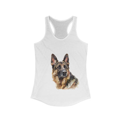 German Shepherd Head Women's Racerback Tank