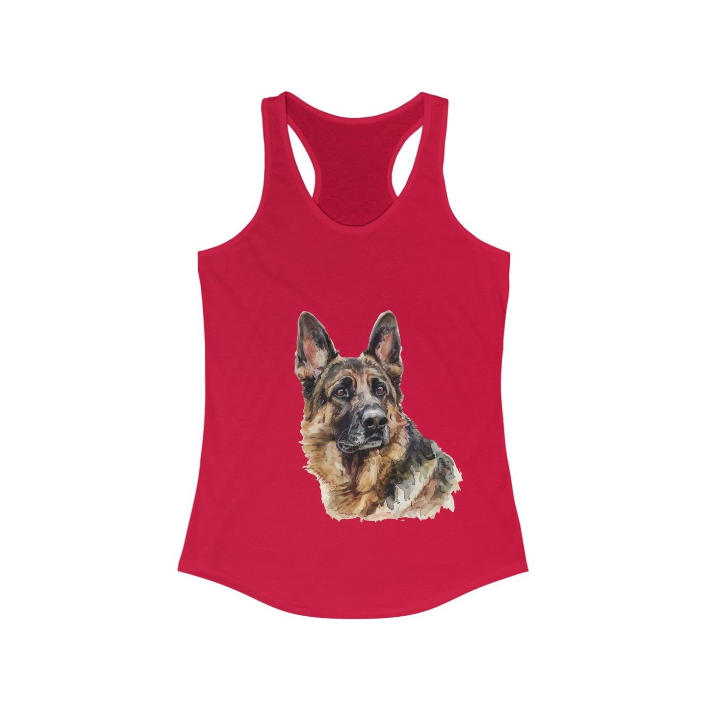 German Shepherd Head Women's Racerback Tank