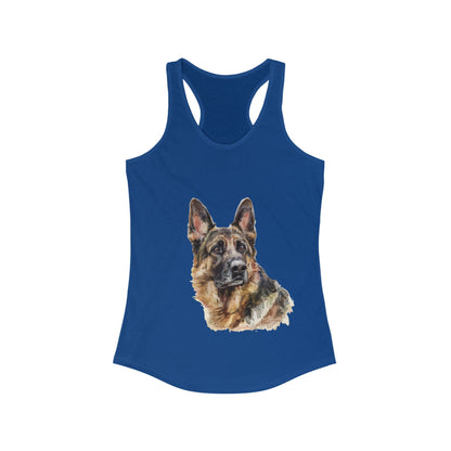 German Shepherd Head Women's Racerback Tank