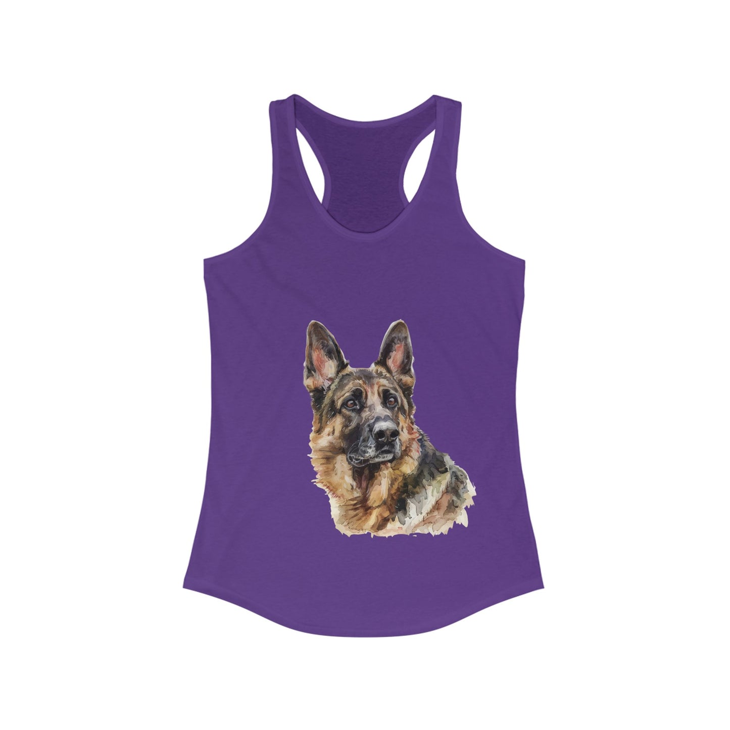 German Shepherd Head Women's Racerback Tank