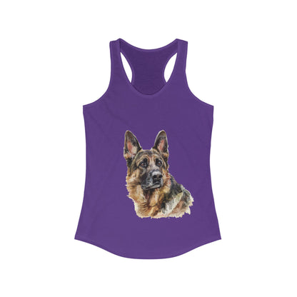 German Shepherd Head Women's Racerback Tank