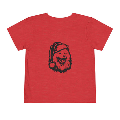 Santa Paws Samoyed Toddler Unisex Short Sleeve Crewneck Tee