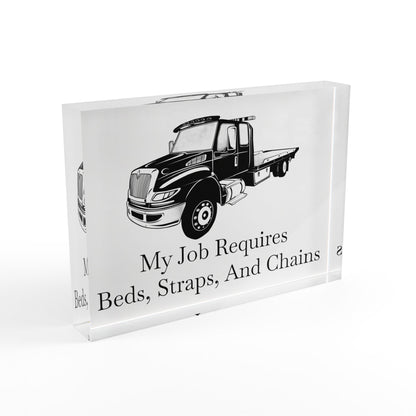 Beds, Straps, And Chains Acrylic Photo Block